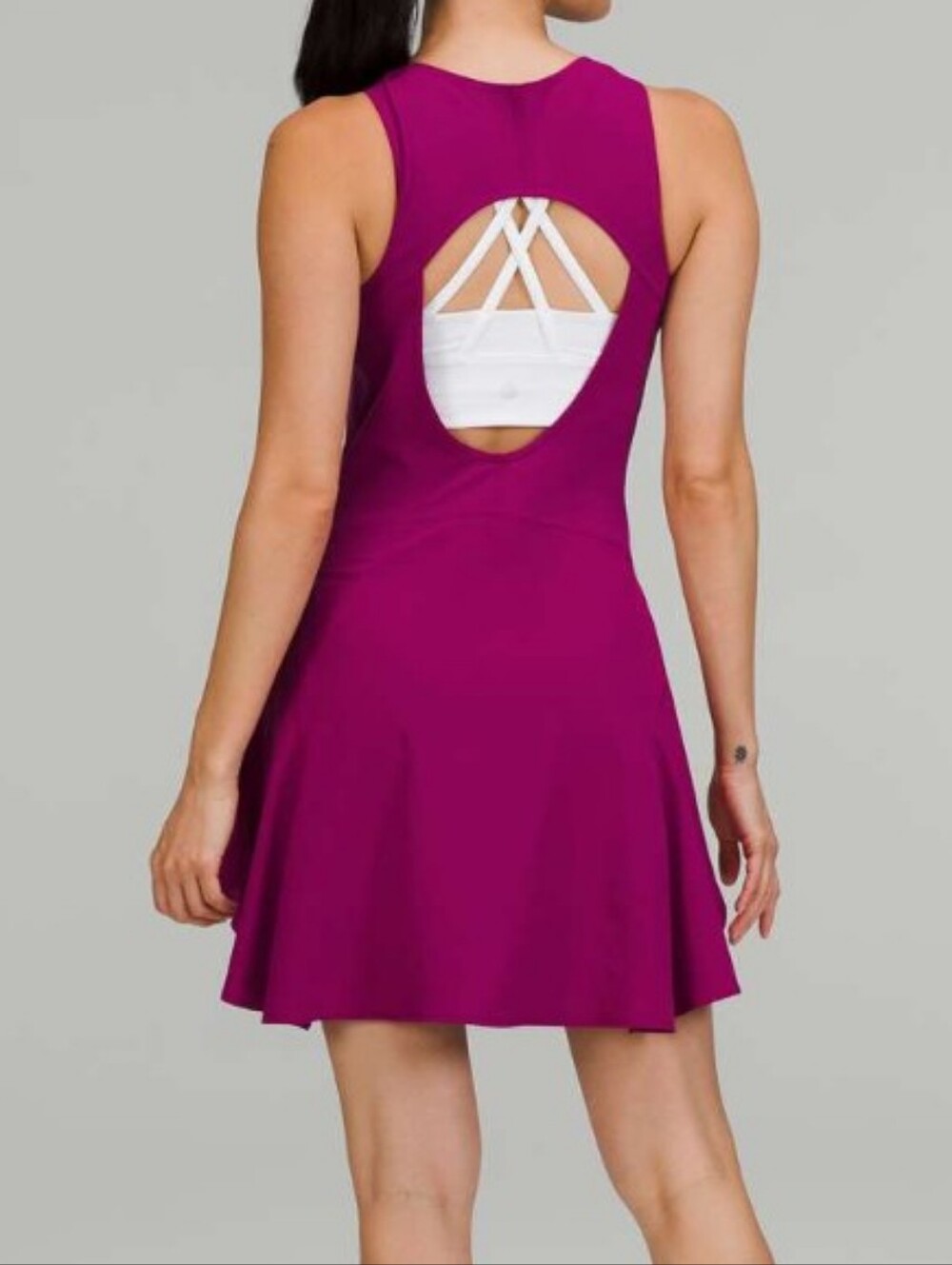 Lululemon Everlux Short-Lined Tennis Tank Top Dress 8" Magenta Purple - Picture 12 of 12